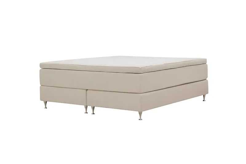 Hilton Premium Kontinentalsäng 160x200 cm - Ljusbeige Bouclé - Products - Möbler - Säng - Kontinentalsäng