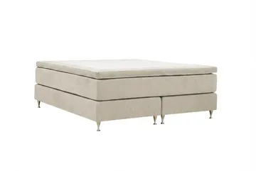 Hilton Premium Kontinentalsäng 160x200 cm - Beige Tyg - Products - Möbler - Säng - Kontinentalsäng