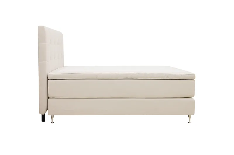 Hilton Premium Kontinentalsäng 160x200 cm - Ljusbeige Tyg - Products - Möbler - Säng - Kontinentalsäng