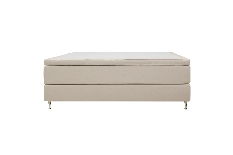 Hilton Premium Kontinentalsäng 160x200 cm - Ljusbeige Bouclé - Products - Möbler - Säng - Kontinentalsäng