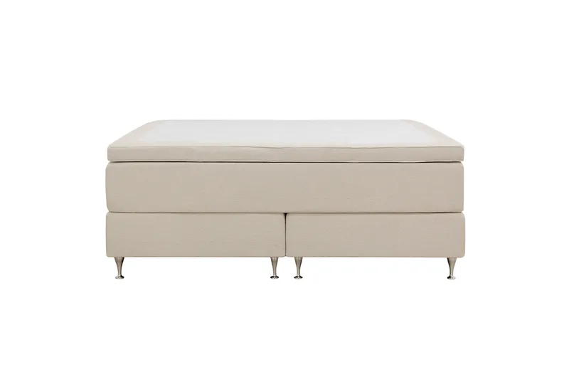 Hilton Premium Kontinentalsäng 160x200 cm, Ljusbeige Bouclé