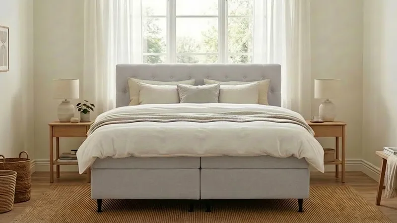 Hilton Plus Komplett Sängpaket med Förvaring 180x200 cm - Grå - Products - Möbler - Säng - Säng med förvaring