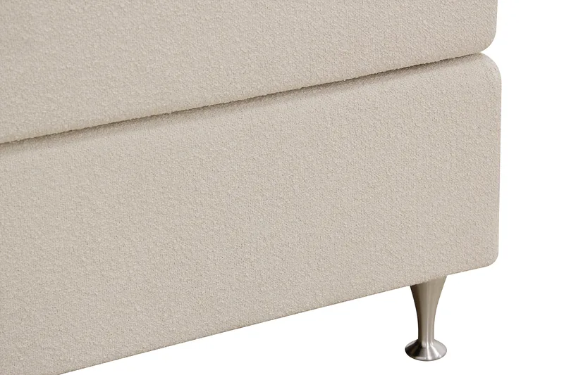 Hilton Premium Kontinentalsäng 160x200 cm - Ljusbeige Bouclé - Products - Möbler - Säng - Kontinentalsäng