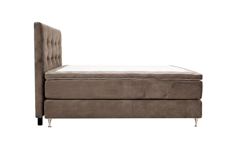 Hilton Premium Komplett Sängpaket 160x200 cm Kontinentalsäng med Sänggavel - Brun Tyg - Products - Möbler - Säng - Kontinentalsäng