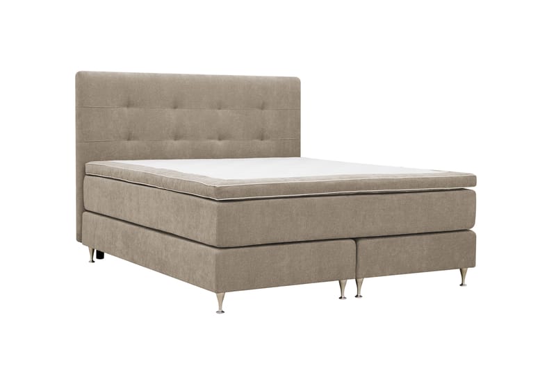 Hilton Premium Komplett Sängpaket 180x200 cm Kontinentalsäng med Sänggavel - Ljusbrun Tyg - Products - Möbler - Säng - Kontinentalsäng