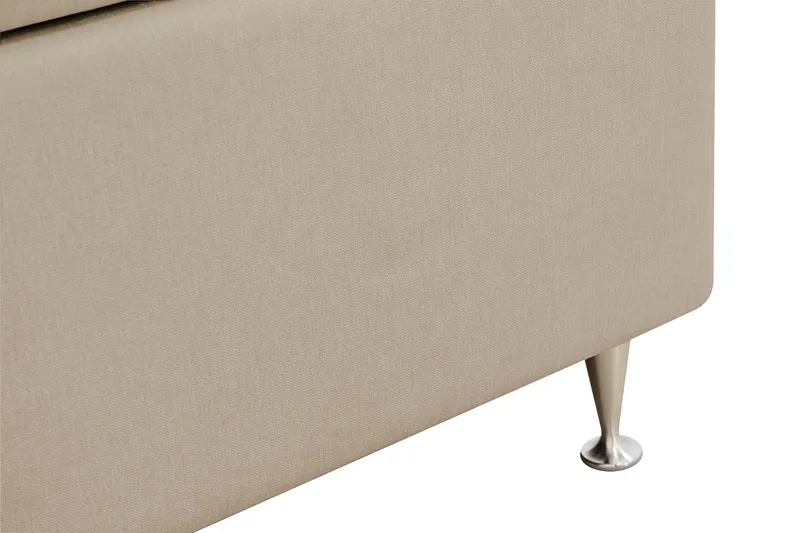 HVILA Lyx Komplett Sängpaket 160x200 cm Kontinentalsäng med knappad sänggavel - Beige - Products - Möbler - Säng - Komplett sängpaket