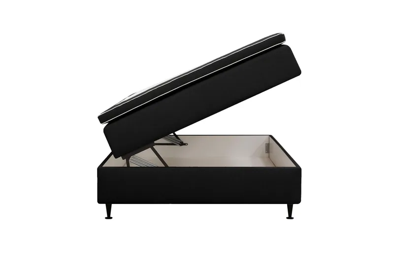 HVILA Plus Kontinentalsäng med Förvaring 120x200 cm - Antracit - Products - Möbler - Säng - Enkelsäng