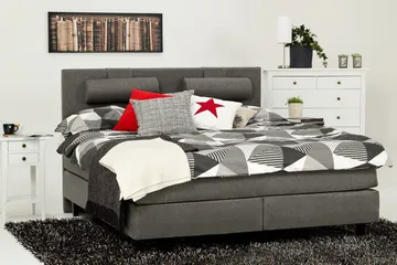 James Kontinentalsäng 180x200 cm - Ljusgrå - Products - Möbler - Säng - Kontinentalsäng