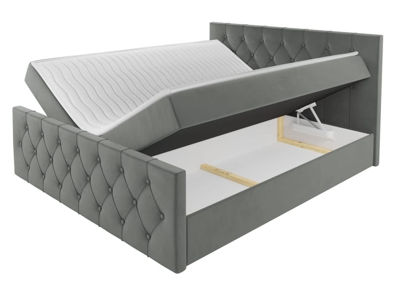 Jitendra Sängpaket Kontinentalsäng 120x200 cm med Förvaring - Grön - Products - Möbler - Säng - Komplett sängpaket