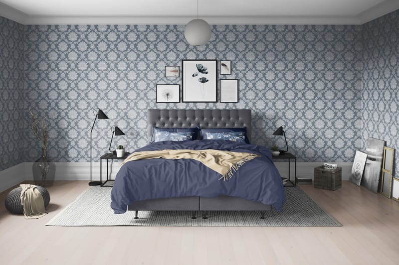 Joluma Kontinentalsäng Fast/Medium 160x200 cm - (+Fler val) 160x200 cm Mörkgrå - Products - Möbler - Säng - Kontinentalsäng