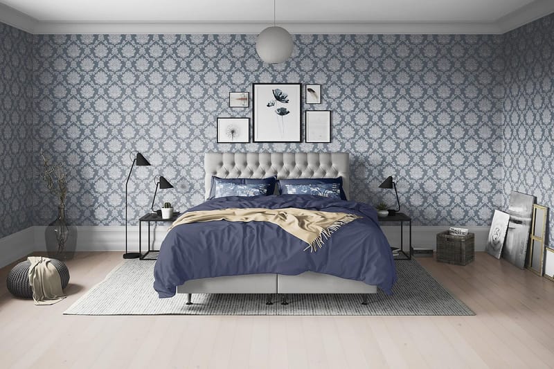 Joluma Sängpaket Fast/Medium 180x200 cm - (+Fler val) 180x200 cm Ljusgrå - Products - Möbler - Säng - Kontinentalsäng