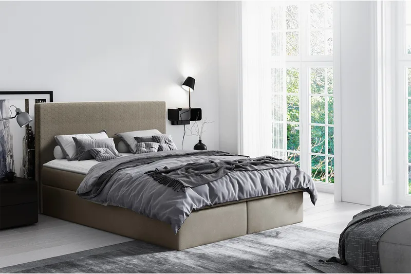 Laargard Kontinentalsäng medFörvaring 180x200 - Beige - Products - Möbler - Säng - Säng med förvaring