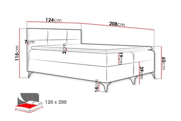 Leckersbo Komplett Sängpaket Kontinentalsäng med förvaring 120x200 cm - Svart - Products - Möbler - Säng - Komplett sängpaket