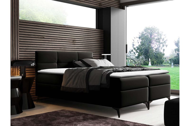 Leckersbo Komplett Sängpaket Kontinentalsäng med förvaring 180x200 cm - Svart - Products - Möbler - Säng - Komplett sängpaket