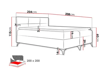 Leckersbo Komplett Sängpaket Kontinentalsäng med förvaring 200x200 cm - Svart - Products - Möbler - Säng - Komplett sängpaket
