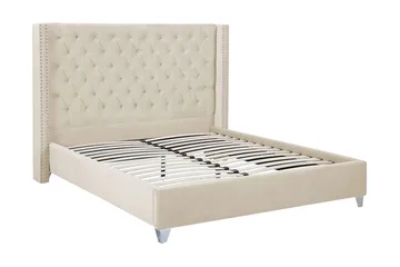 Lubbon Dubbelsäng 180 200 cm - Beige - Products - Möbler - Säng - Dubbelsäng