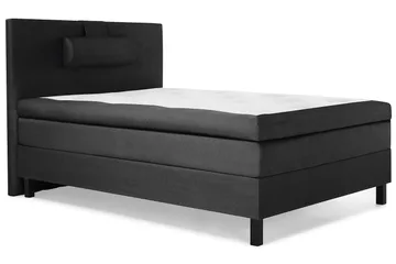 Lucky Komplett Sängpaket 120x200 Polyeter Slät Sänggavel - Nackkudde Stor Svart/Grå - Products - Möbler - Säng - Enkelsäng