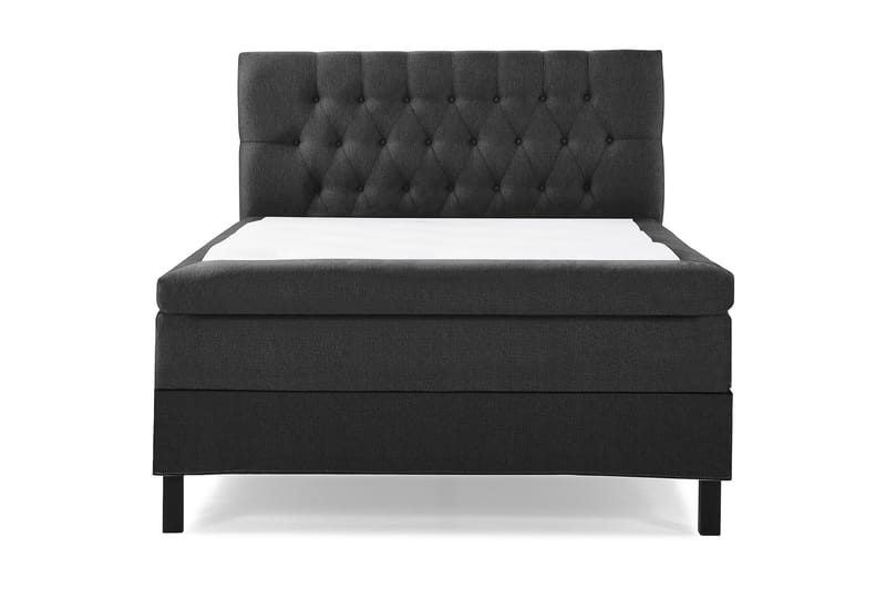 Lucky Komplett Sängpaket 140x200 Memory Diamant, Svart/Grå