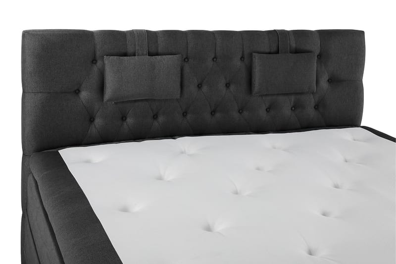 Lucky Komplett Sängpaket 160x200 Memory Diamant - Nackkudde Liten Svart/Grå - Products - Möbler - Säng - Kontinentalsäng