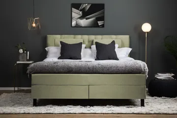Lucky Komplett Sängpaket 160x200 Memory Diamant Sänggavel - Nackkudde Stor Grön - Products - Möbler - Säng - Kontinentalsäng