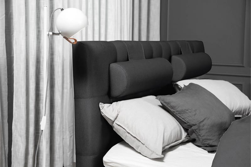 Lucky Komplett Sängpaket 160x200 Skum Diamant - Nackkudde Stor Svart/Grå - Products - Möbler - Säng - Kontinentalsäng