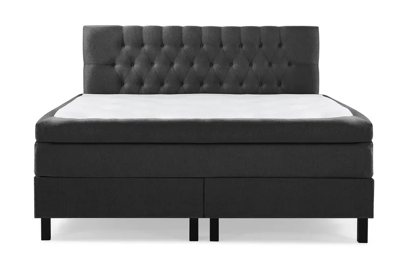 Lucky Komplett Sängpaket 160x200 Polyeter Diamant, Svart/Grå