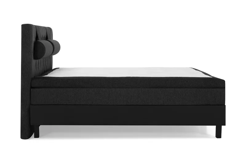 Lucky Komplett Sängpaket 180x200 Memory Diamant - Nackkudde Stor Svart/Grå/PU - Products - Möbler - Säng - Kontinentalsäng