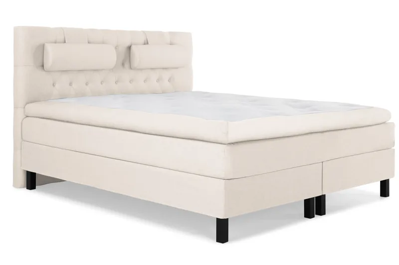 Lucky Komplett Sängpaket 180x200 Polyeter Diamant Sänggavel - Nackkudde Stor Beige - Products - Möbler - Säng - Kontinentalsäng