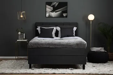 Lucky Sängpaket 120x200 Latexmadrass Slät  Svart/Grå - Svart/Grå - Products - Möbler - Säng - Enkelsäng