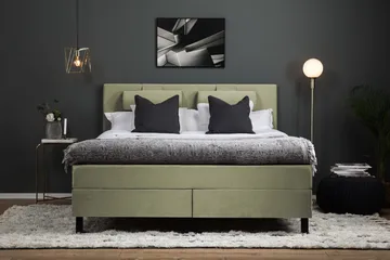 Lucky Sängpaket 150x200 SkumSlät Sänggavel Nackkudde - Nackkudde Stor Grön - Products - Möbler - Säng - Kontinentalsäng