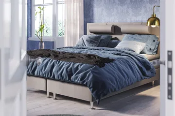 Meja Sängpaket 160x200 - Ljusgrå med nackkudde - Products - Möbler - Säng - Kontinentalsäng