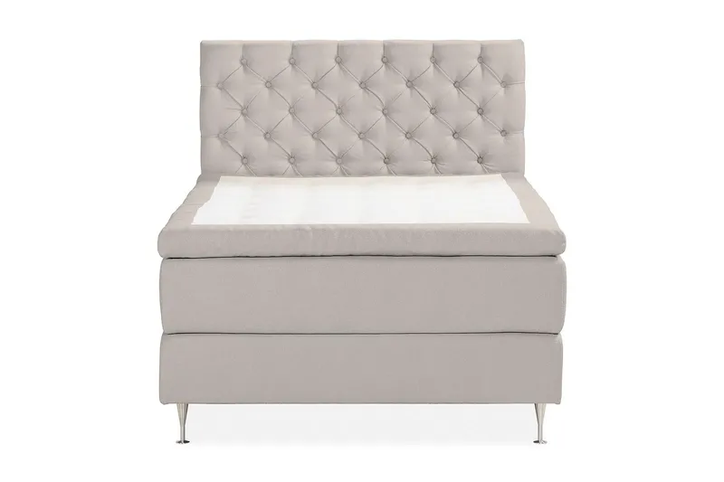Oslo Lyx Sängpaket Boucle 120x200 Djuphäftad gavel - Grå - Products - Möbler - Säng - Kontinentalsäng