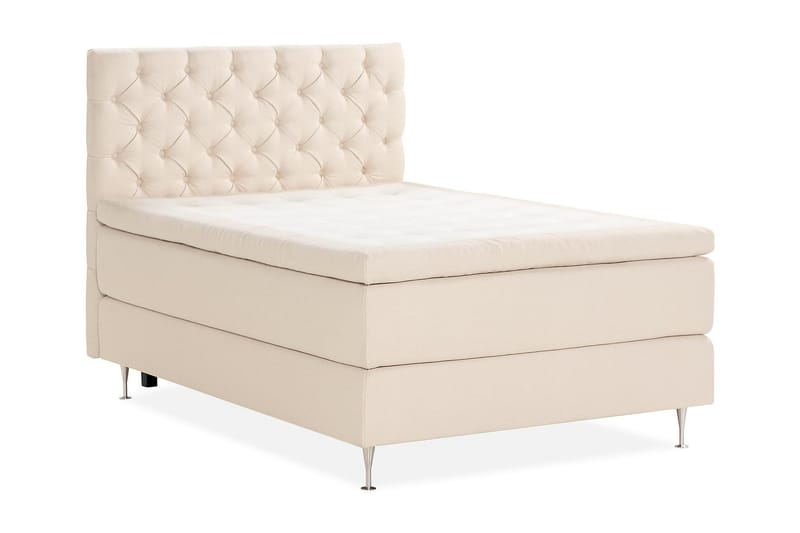 Oslo Lyx Sängpaket Boucle 120x200 Djuphäftad gavel - Ljusbeige - Products - Möbler - Säng - Kontinentalsäng