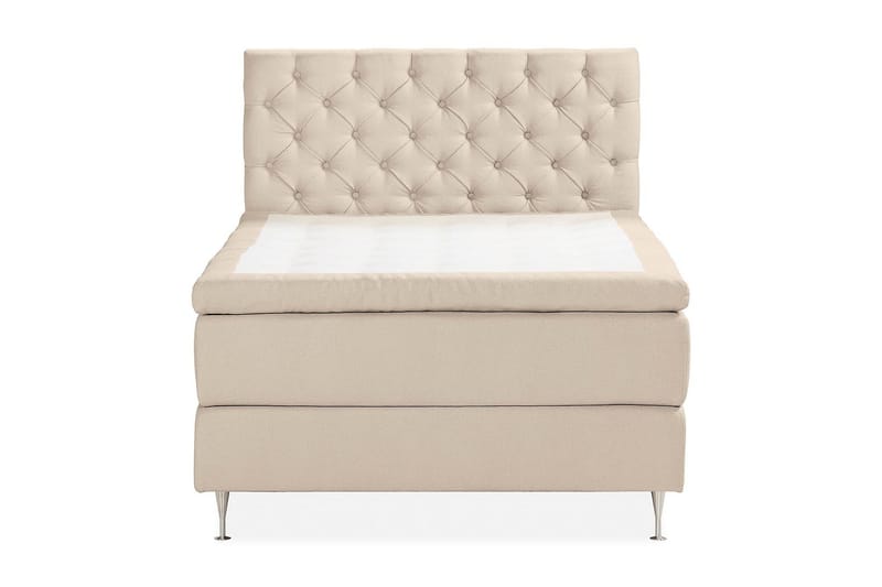 Oslo Lyx Sängpaket Boucle 140x200 Djuphäftad gavel, Beige