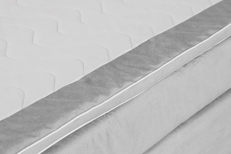 Princess Kontinentalsäng 140x200 cm - Ljusgrå/Sammet - Products - Möbler - Säng - Kontinentalsäng