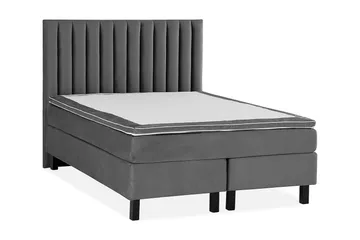 Princess Kontinentalsäng 140x200cm - Mörkgrå/Sammet - Products - Möbler - Säng - Kontinentalsäng