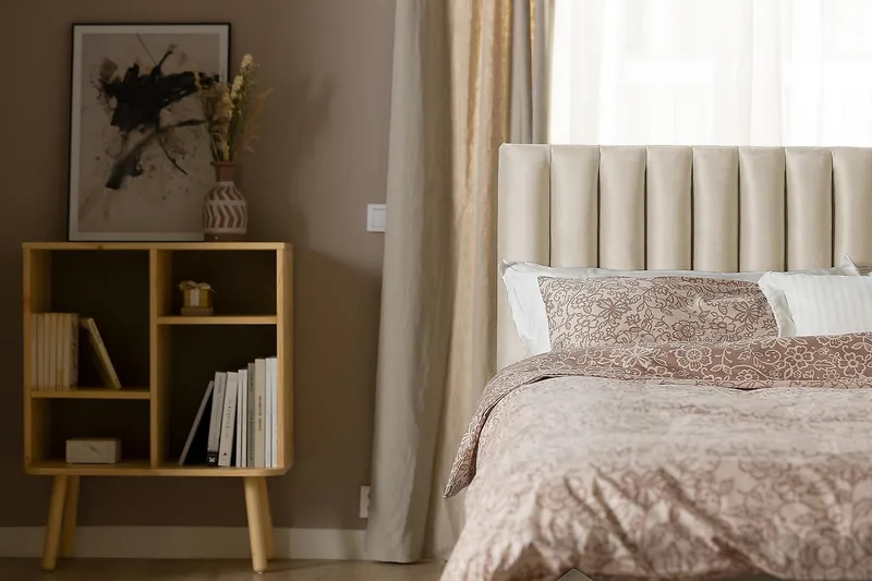 Princess Kontinentalsäng 180x200cm - Beige/Sammet - Products - Möbler - Säng - Kontinentalsäng
