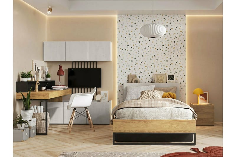 Rathmore Sängram 90x200 cm - Mörkgrå - Products - Möbler - Säng - Sängram & sängstomme