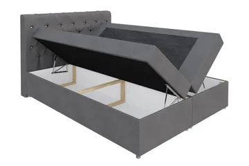 Roma Sängpaket 200x200 cm - Grå - Products - Möbler - Säng - Komplett sängpaket