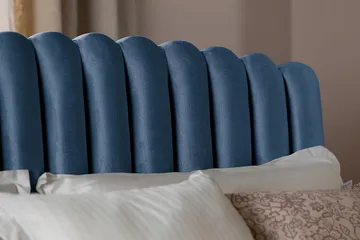 Davia Sänggavel 180 cm - Mörkblå/Sammet - Products - Möbler - Säng - Sängtillbehör & sänggavel - Sänggavel