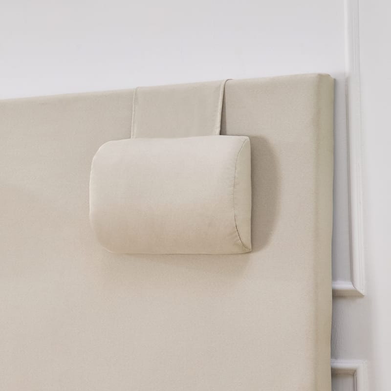 Sänggavel med nackkuddar 180 x 125 cm - Beige - Beige - Products - Möbler - Säng - Sängtillbehör & sänggavel - Sänggavel