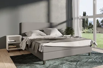 Select No 1 Komplett Sängpaket 210x210 - Ljusgrå/Svart - Products - Möbler - Säng - Kontinentalsäng