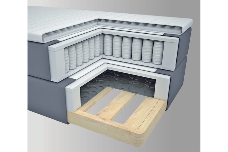 Select No 2 Kontinentalsäng 180x200 - Mörkgrå - Products - Möbler - Säng - Kontinentalsäng