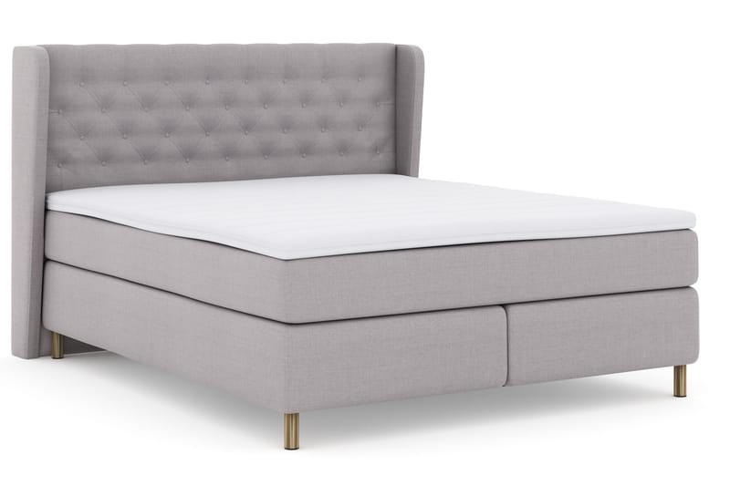 Select No 3 Komplett Sängpaket 180x200 Fast - Ljusgrå/Koppar - Products - Möbler - Säng - Kontinentalsäng
