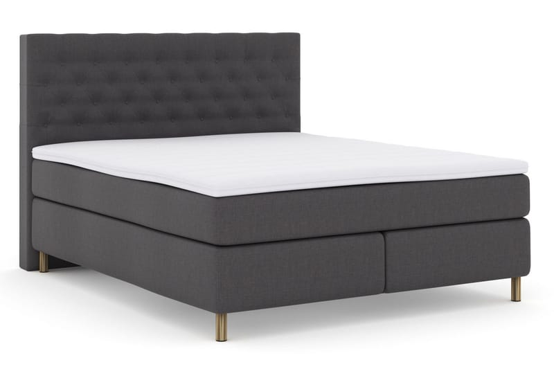 Select No 3 Komplett Sängpaket 180x200 Medium - Mörkgrå/Koppar - Products - Möbler - Säng - Kontinentalsäng