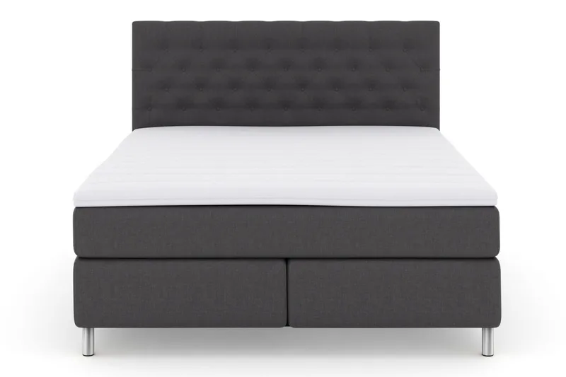 Select No 3 Komplett Sängpaket 210x210 Fast, Mörkgrå/Metall