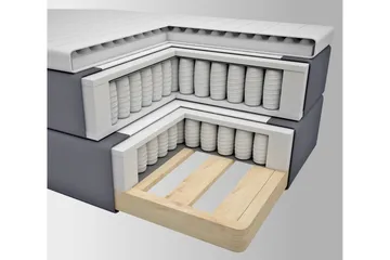 Select No 3 Kontinentalsäng 120x200 Fast - Blå/Metall - Products - Möbler - Säng - Enkelsäng