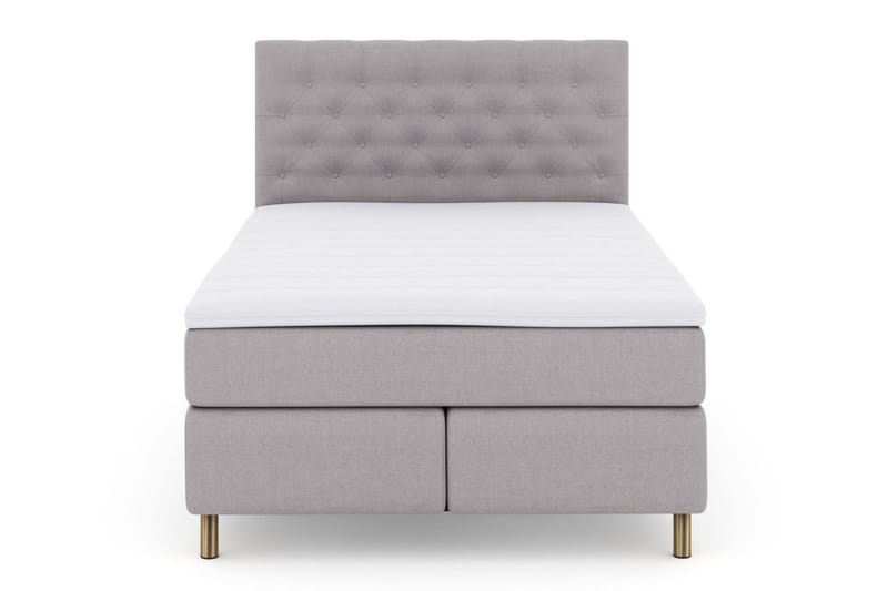 Select No 3 Kontinentalsäng 140x200 Fast, Ljusgrå/Koppar