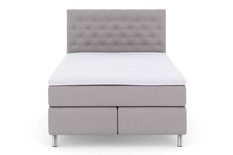 Select No 3 Kontinentalsäng 140x200 Fast - Ljusgrå/Metall - Products - Möbler - Säng - Kontinentalsäng