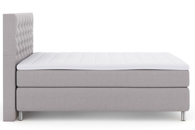Select No 3 Kontinentalsäng 140x200 Fast - Ljusgrå/Metall - Products - Möbler - Säng - Kontinentalsäng